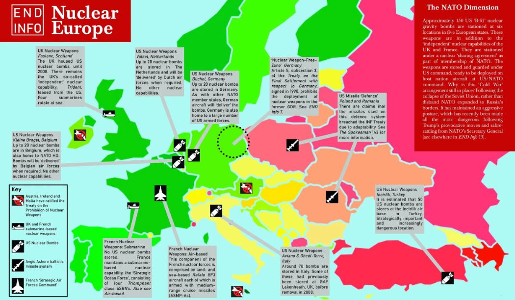 نقشه تسلیحات اتمی قاره سبز!
